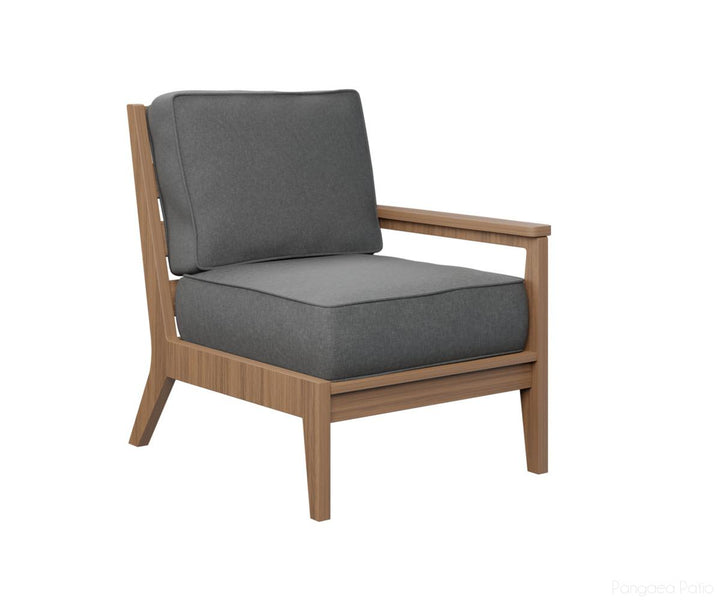 BGMHLSC2734AM-Berlin Gardens-Mayhew Left Arm Club Chair-Antique Mahogany BG-Pangaea Patio
