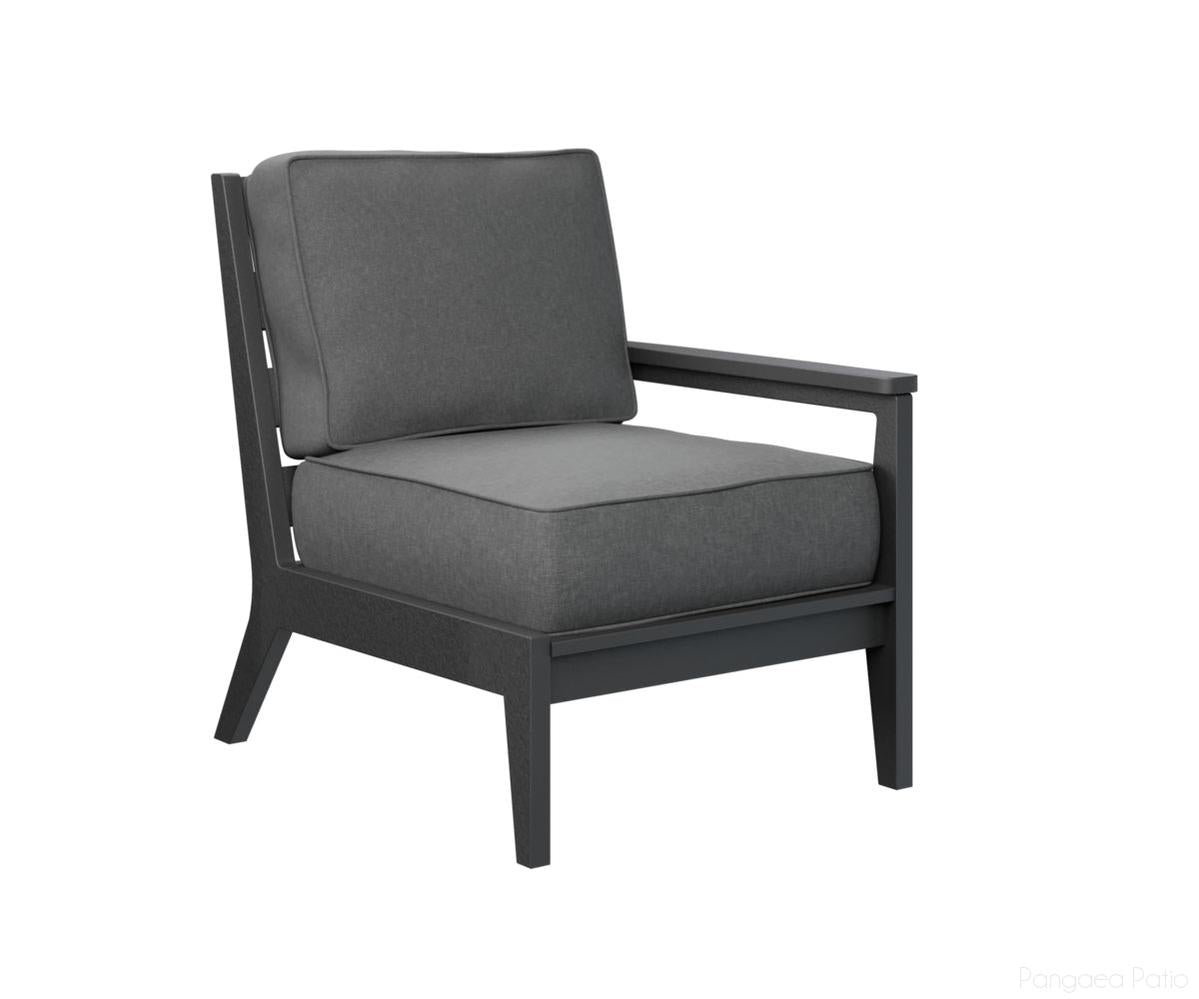 BGMHLSC2734B-Berlin Gardens-Mayhew Left Arm Club Chair-Black BG-Pangaea Patio