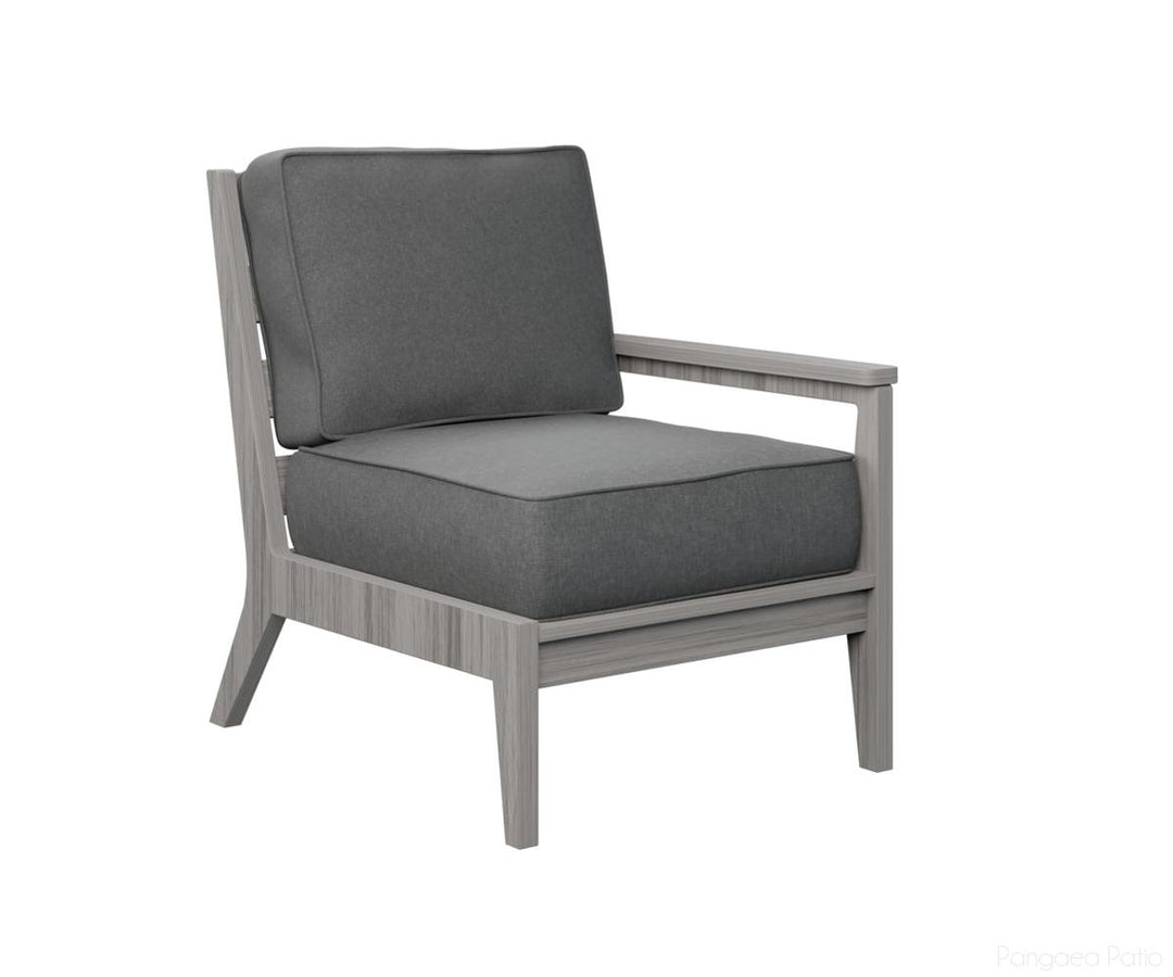 BGMHLSC2734DG-Berlin Gardens-Mayhew Left Arm Club Chair-Driftwood Gray BG-Pangaea Patio