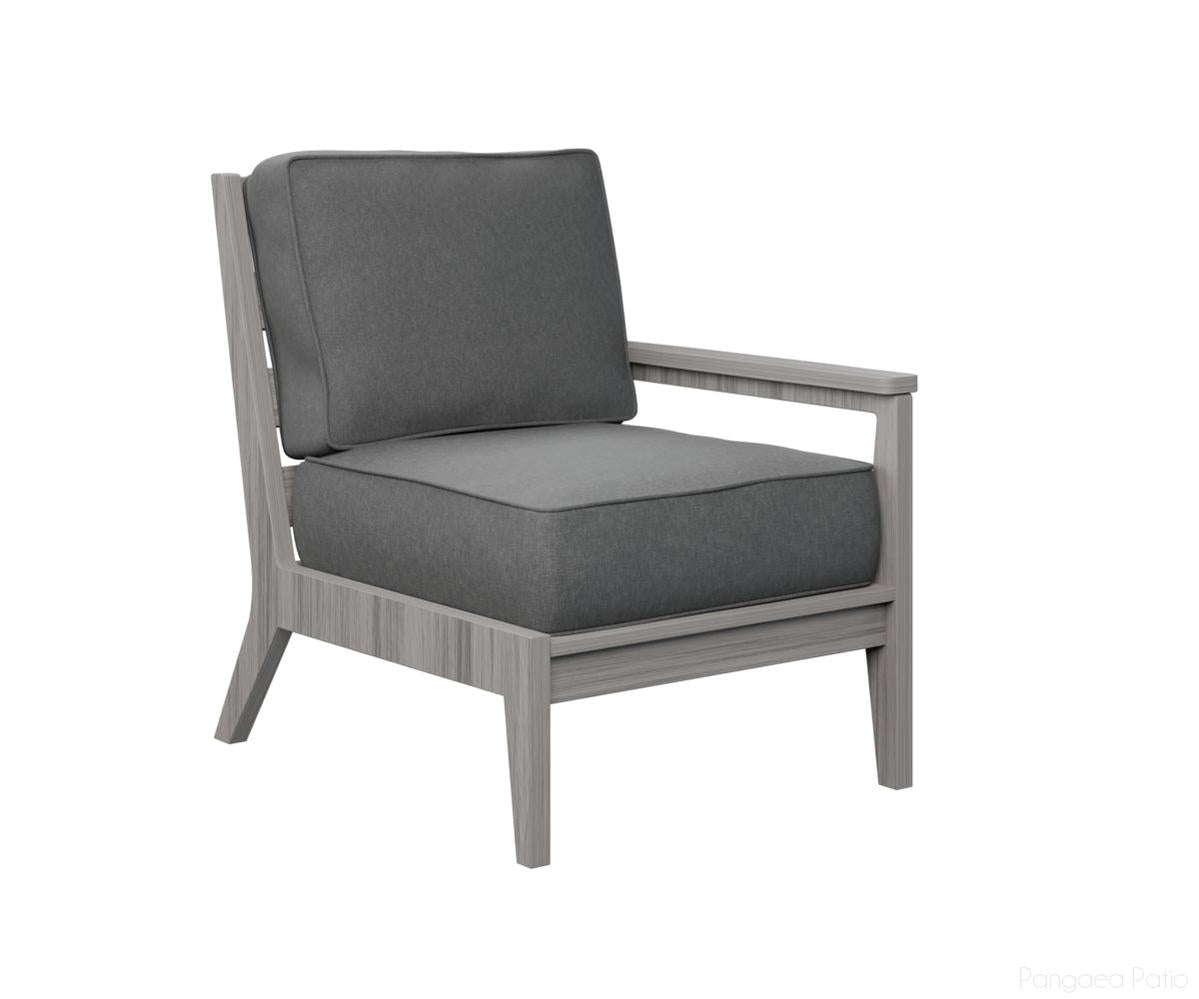 BGMHLSC2734DG-Berlin Gardens-Mayhew Left Arm Club Chair-Driftwood Gray BG-Pangaea Patio
