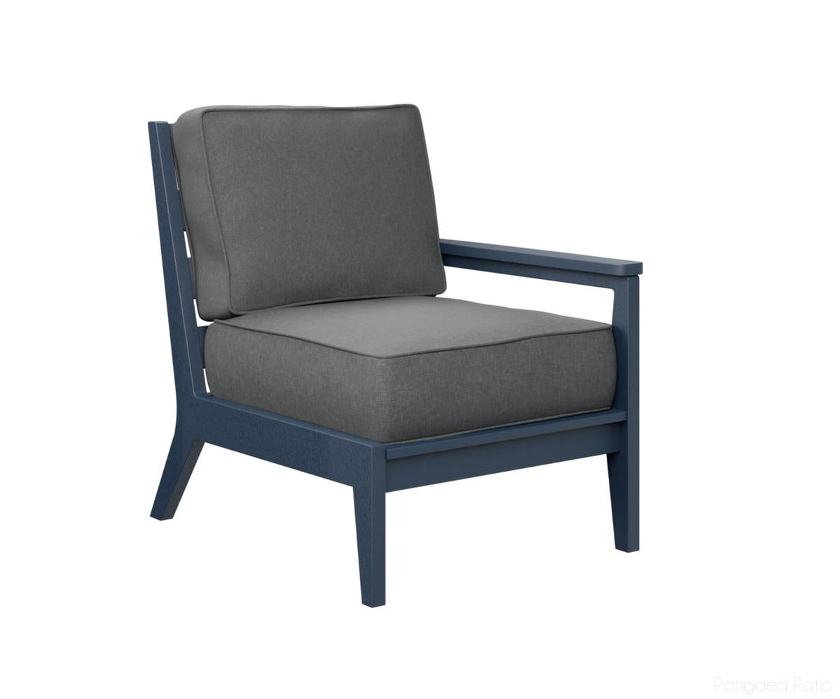 BGMHLSC2734NB-Berlin Gardens-Mayhew Left Arm Club Chair-Navy Blue BG-Pangaea Patio