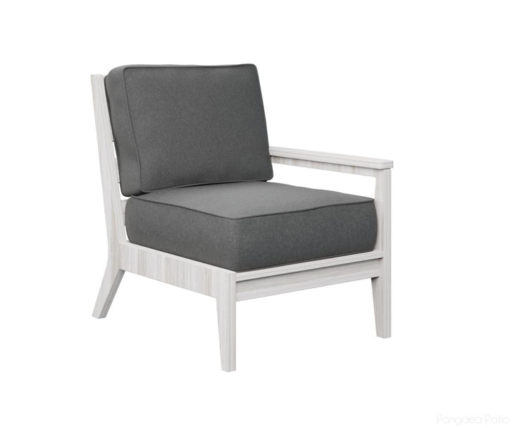 BGMHLSC2734SS-Berlin Gardens-Mayhew Left Arm Club Chair-Seashell BG-Pangaea Patio