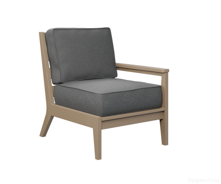 BGMHLSC2734WW-Berlin Gardens-Mayhew Left Arm Club Chair-Weatherwood BG-Pangaea Patio