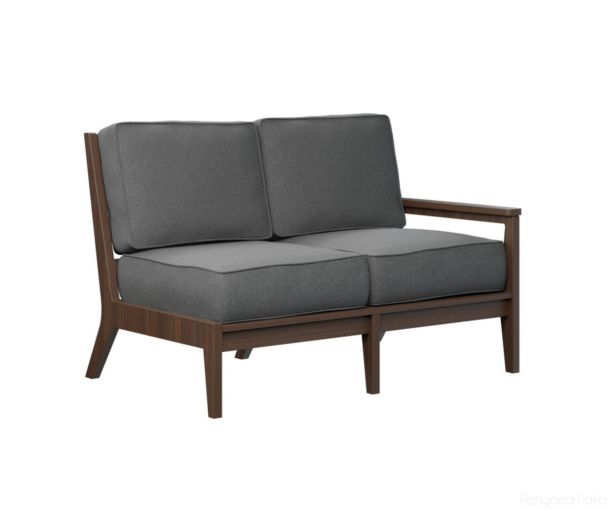 BGMHLSL5134BW-Berlin Gardens-Mayhew Left Arm Loveseat-Brazilian Walnut BG-Pangaea Patio