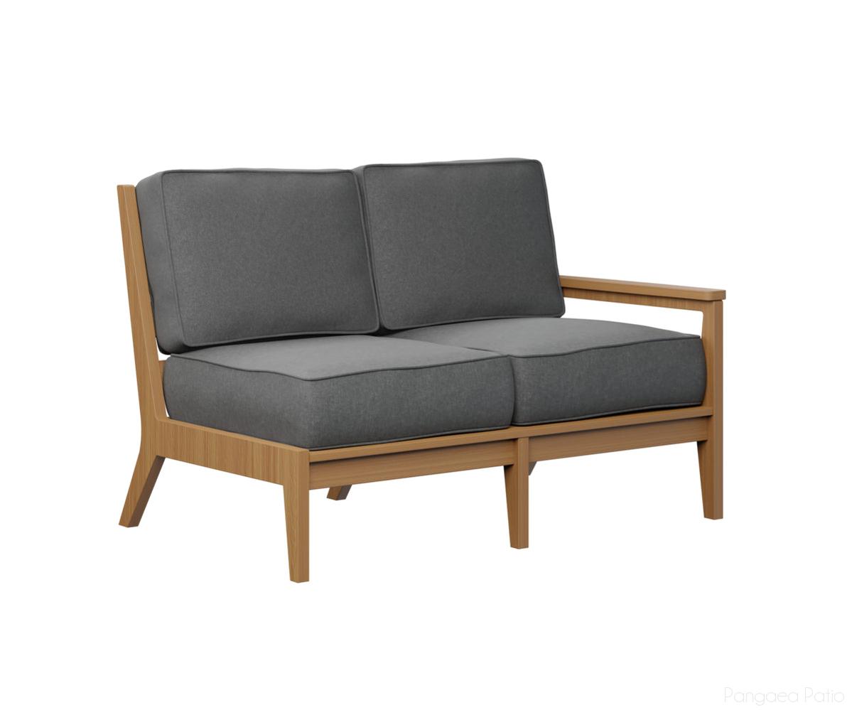 BGMHLSL5134NT-Berlin Gardens-Mayhew Left Arm Loveseat-Natural Teak BG-Pangaea Patio