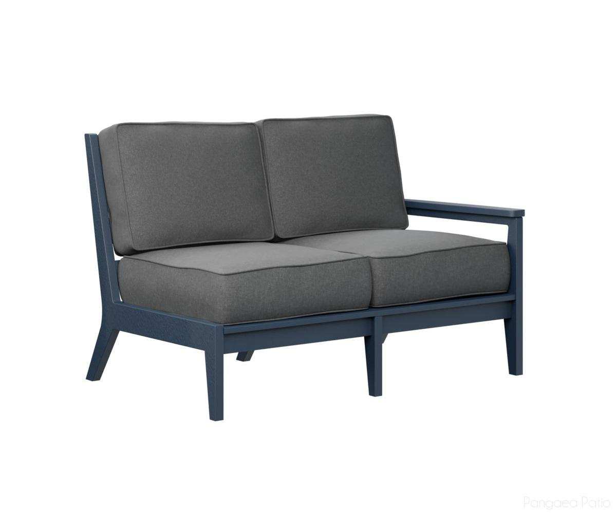BGMHLSL5134NB-Berlin Gardens-Mayhew Left Arm Loveseat-Navy Blue BG-Pangaea Patio