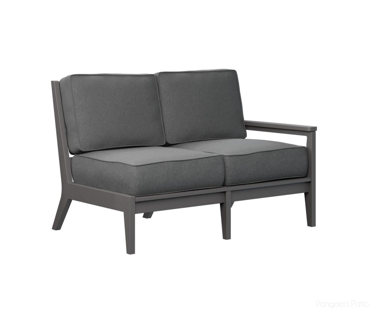 BGMHLSL5134SG-Berlin Gardens-Mayhew Left Arm Loveseat-Smoke Gray BG-Pangaea Patio