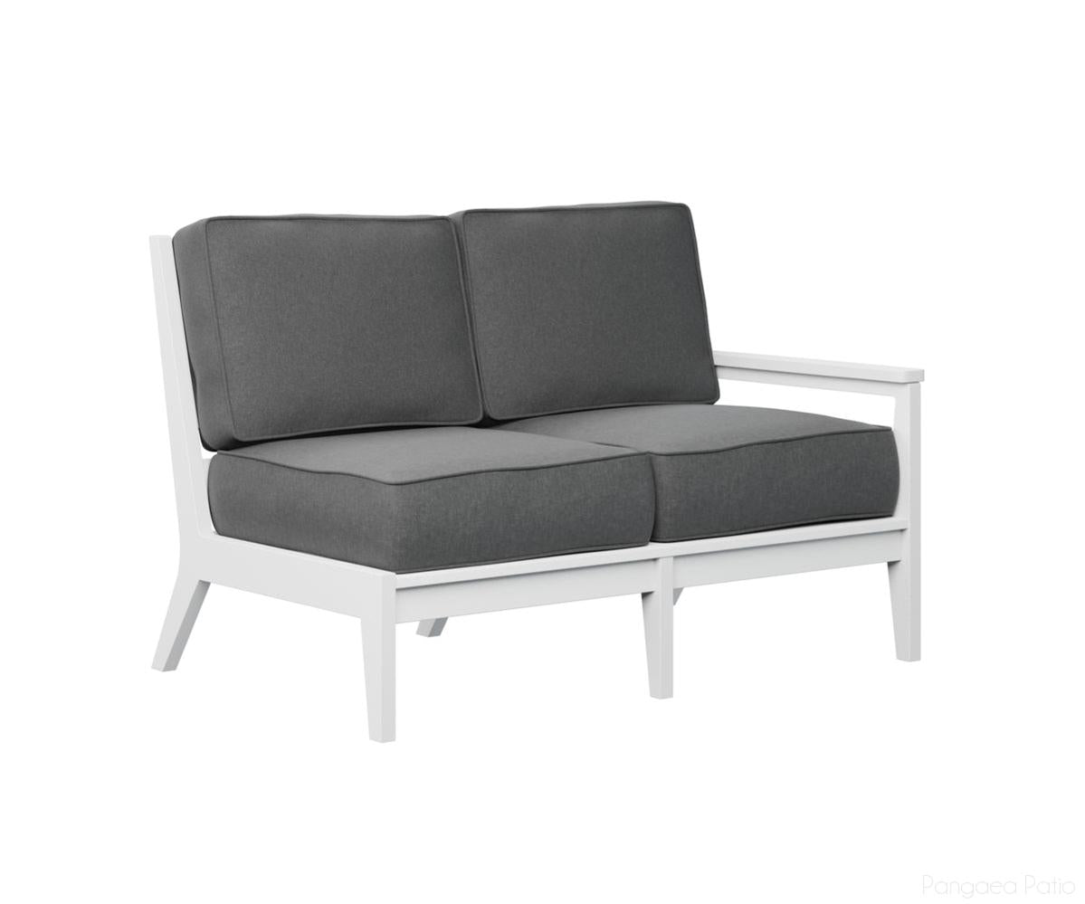 BGMHLSL5134W-Berlin Gardens-Mayhew Left Arm Loveseat-White BG-Pangaea Patio