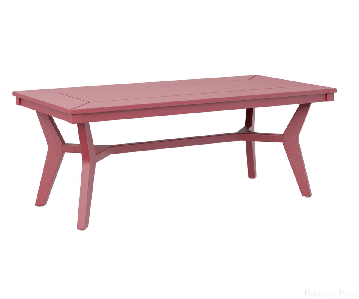 BGMHRCT4818SR-Berlin Gardens-Mayhew Rectangular Coffee Table-Scarlet Red BG-Pangaea Patio