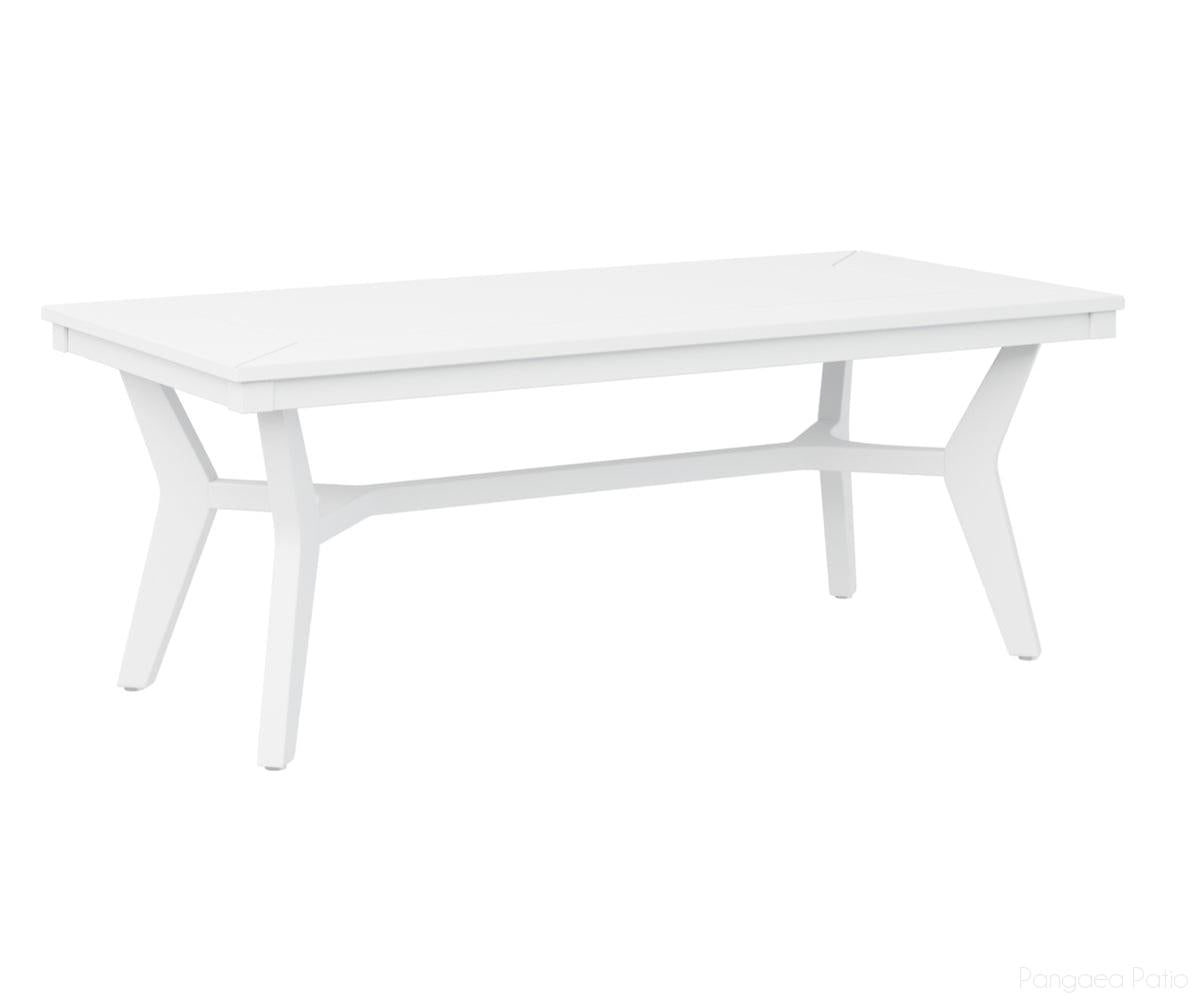 BGMHRCT4818W-Berlin Gardens-Mayhew Rectangular Coffee Table-White BG-Pangaea Patio