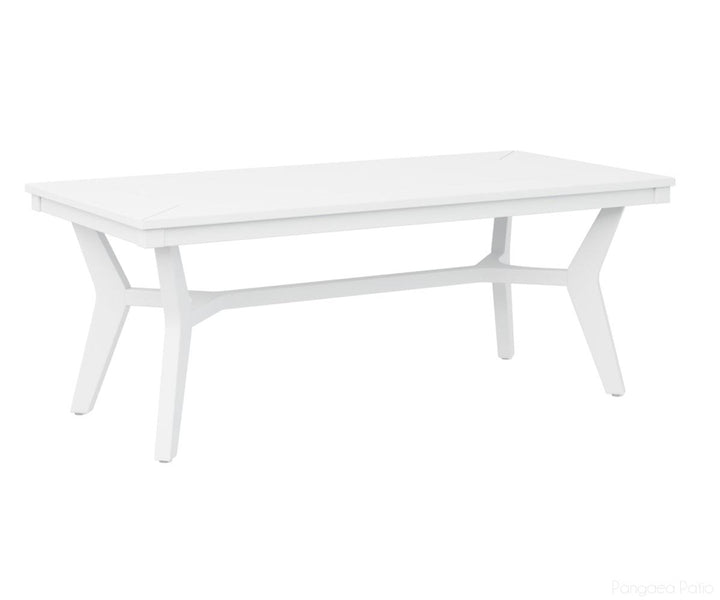 BGMHRCT4818W-Berlin Gardens-Mayhew Rectangular Coffee Table-White BG-Pangaea Patio