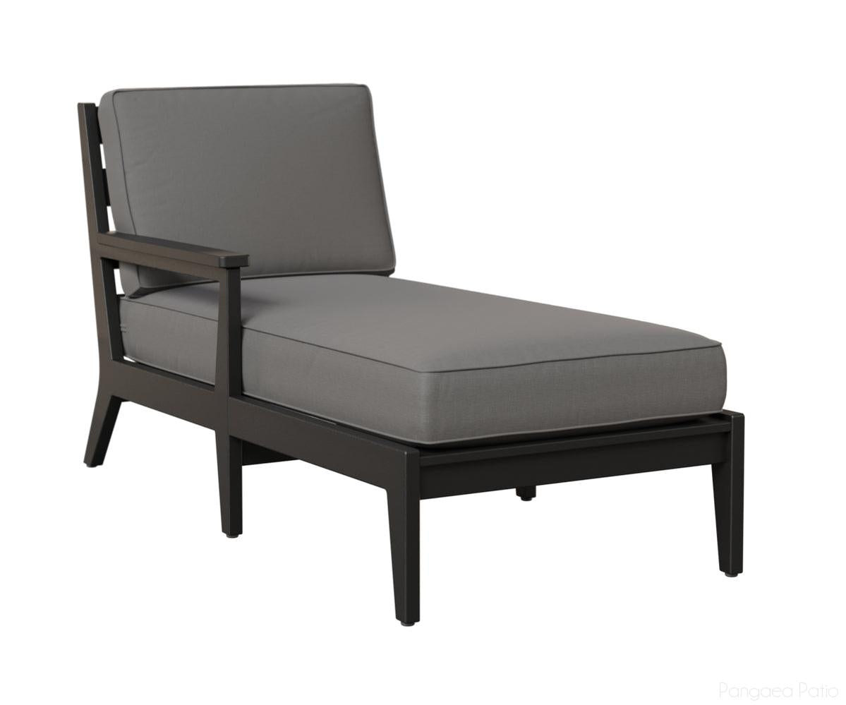BGMHRCL3063B-Berlin Gardens-Mayhew Right Arm Chaise Lounge-Black BG-Pangaea Patio