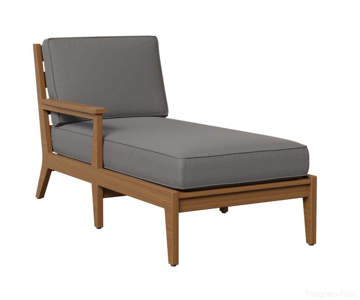 BGMHRCL3063NT-Berlin Gardens-Mayhew Right Arm Chaise Lounge-Natural Teak BG-Pangaea Patio