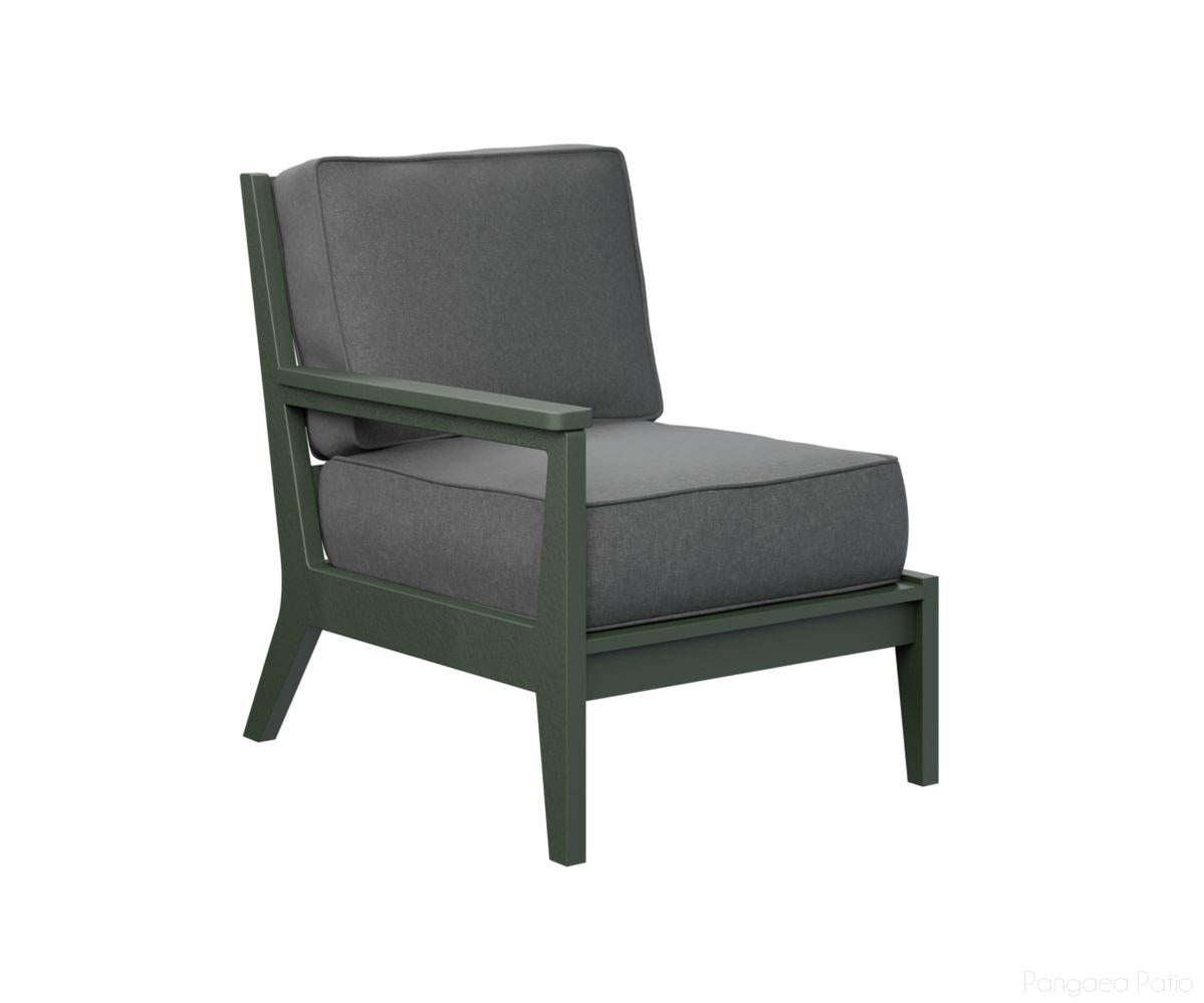BGMHRSC2734G-Berlin Gardens-Mayhew Right Arm Club Chair-Green BG-Pangaea Patio