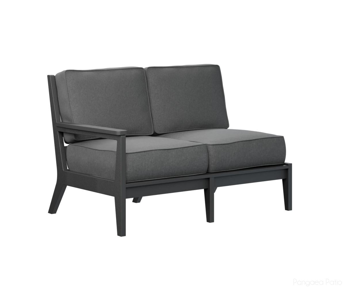 BGMHRSL5134B-Berlin Gardens-Mayhew Right Arm Loveseat-Black BG-Pangaea Patio
