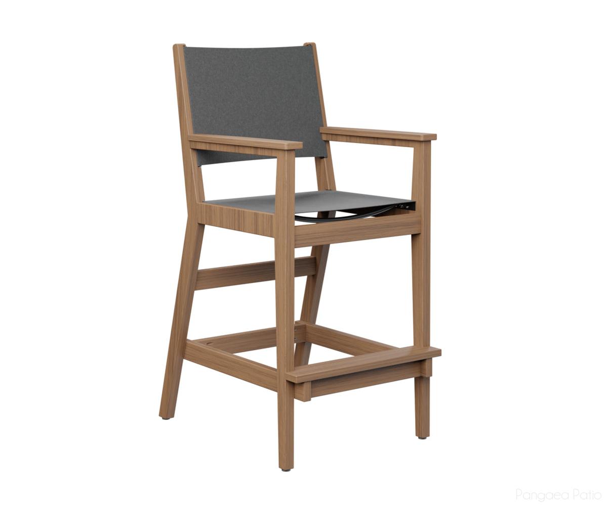 BGMHSBC2245AM-Berlin Gardens-Mayhew Sling Bar Arm Chair-Antique Mahogany BG-Pangaea Patio