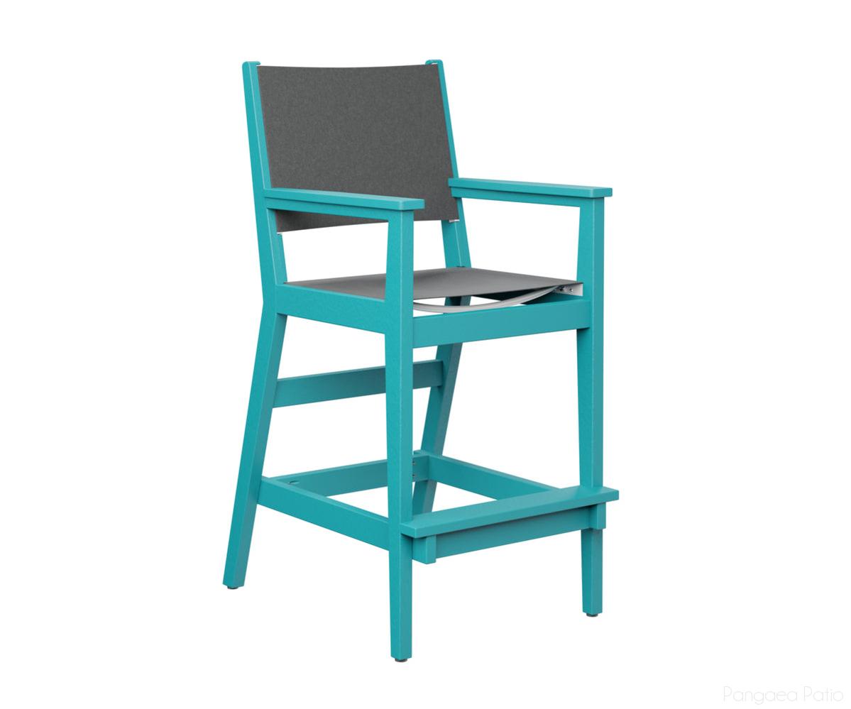 BGMHSBC2245AB-Berlin Gardens-Mayhew Sling Bar Arm Chair-Aruba Blue BG-Pangaea Patio