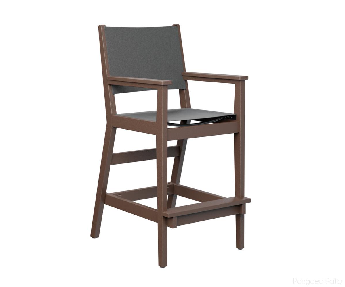BGMHSBC2245CB-Berlin Gardens-Mayhew Sling Bar Arm Chair-Chocolate Brown BG-Pangaea Patio