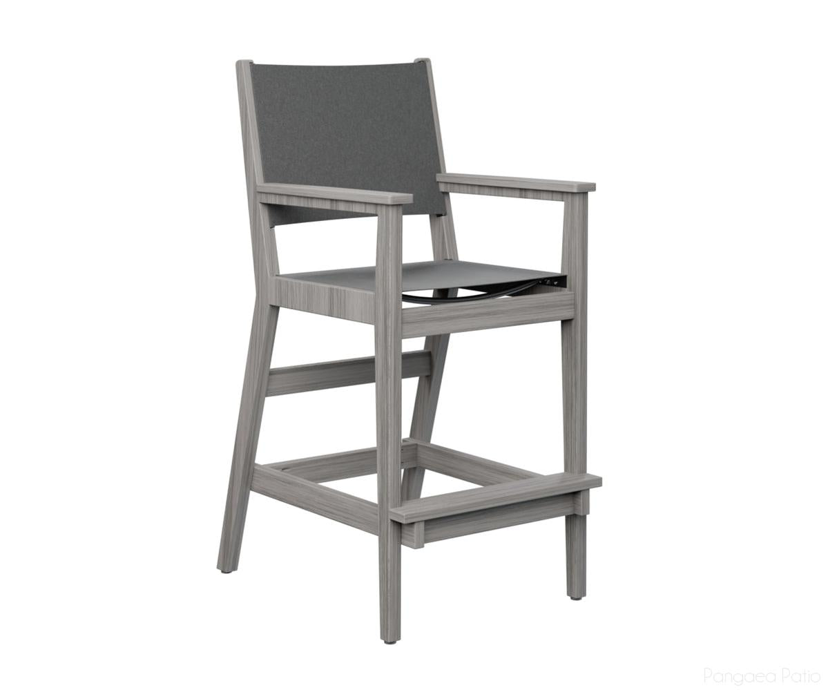 BGMHSBC2245DG-Berlin Gardens-Mayhew Sling Bar Arm Chair-Driftwood Gray BG-Pangaea Patio