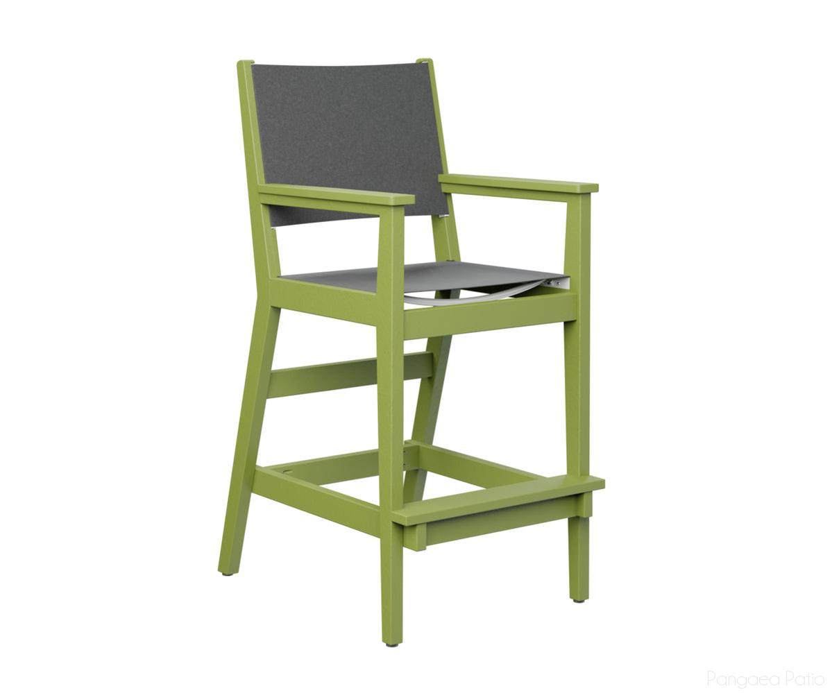 BGMHSBC2245KG-Berlin Gardens-Mayhew Sling Bar Arm Chair-Kiwi Green BG-Pangaea Patio