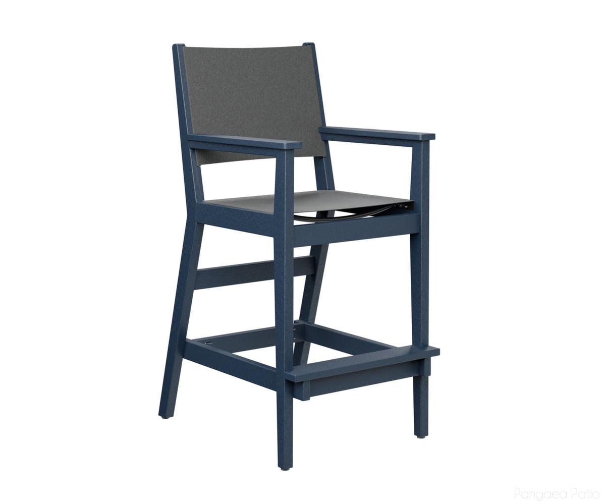 BGMHSBC2245NB-Berlin Gardens-Mayhew Sling Bar Arm Chair-Navy Blue BG-Pangaea Patio