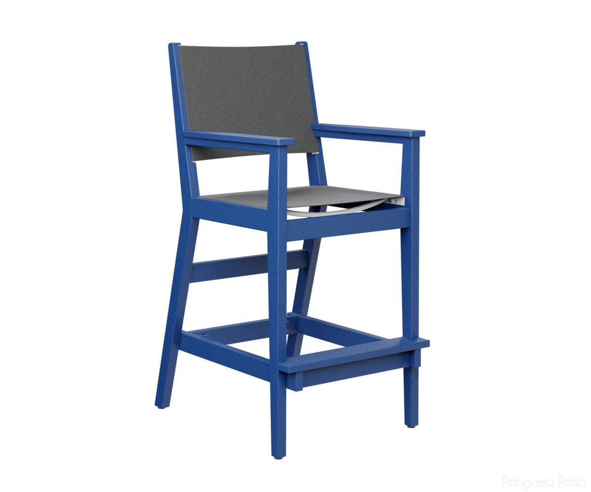 BGMHSBC2245PB-Berlin Gardens-Mayhew Sling Bar Arm Chair-Pacific Blue BG-Pangaea Patio