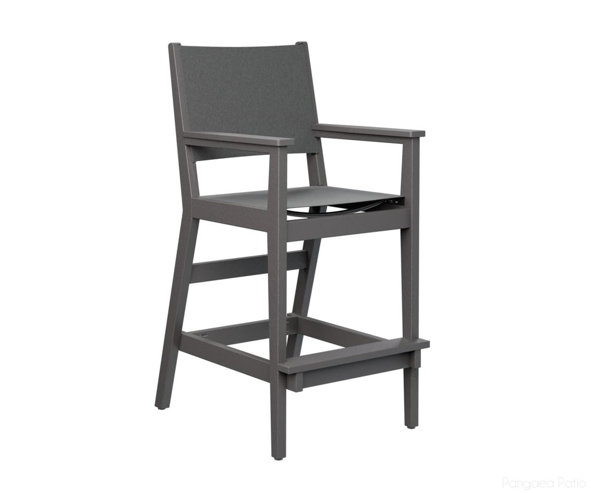 BGMHSBC2245SG-Berlin Gardens-Mayhew Sling Bar Arm Chair-Smoke Gray BG-Pangaea Patio