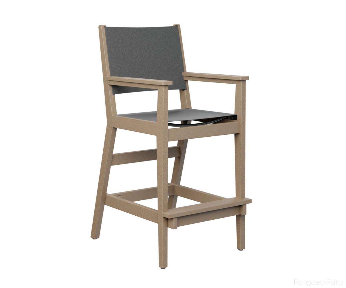 BGMHSBC2245WW-Berlin Gardens-Mayhew Sling Bar Arm Chair-Weatherwood BG-Pangaea Patio