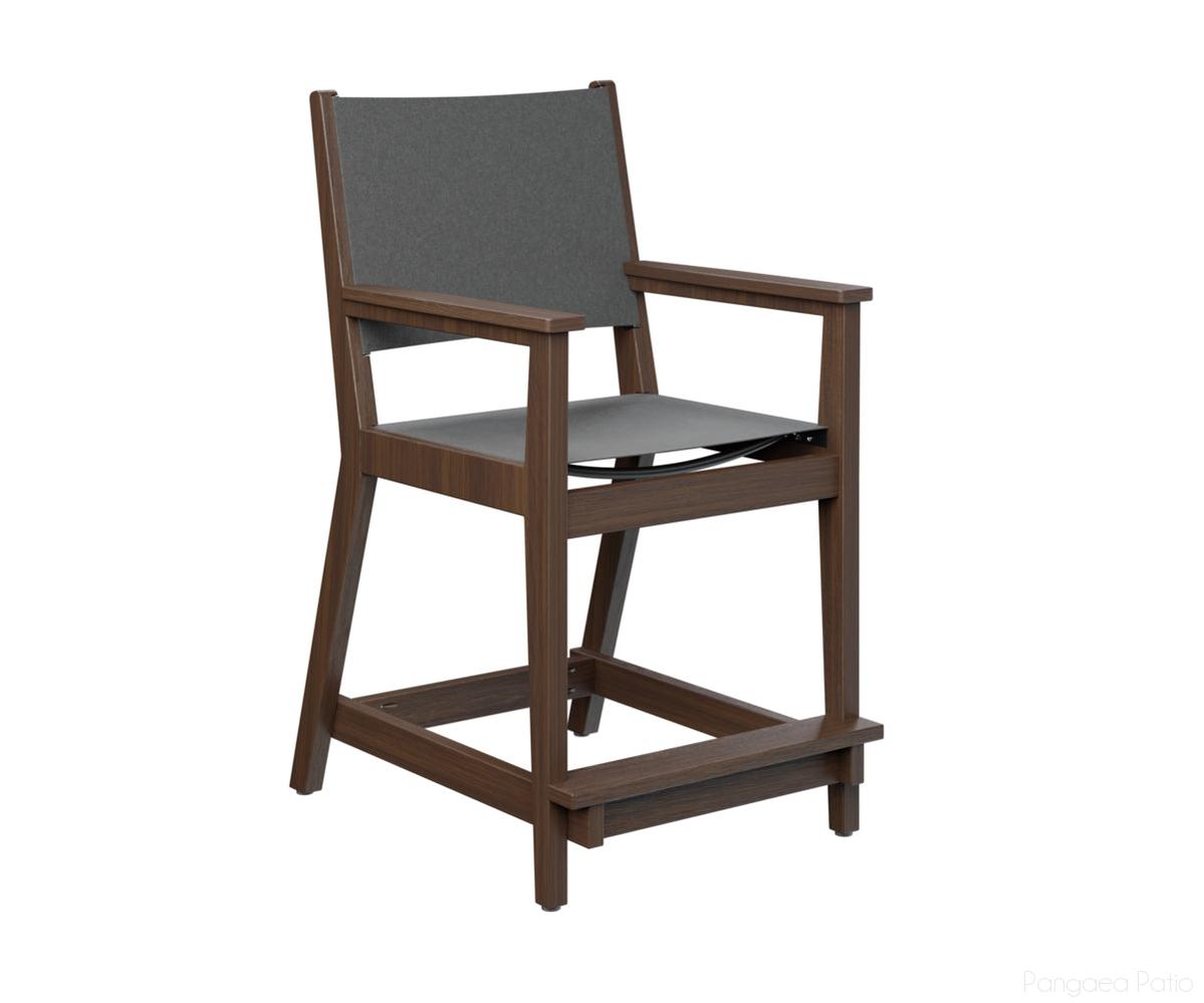 BGMHSCC2241BW-Berlin Gardens-Mayhew Sling Counter Arm Chair-Brazilian Walnut BG-Pangaea Patio