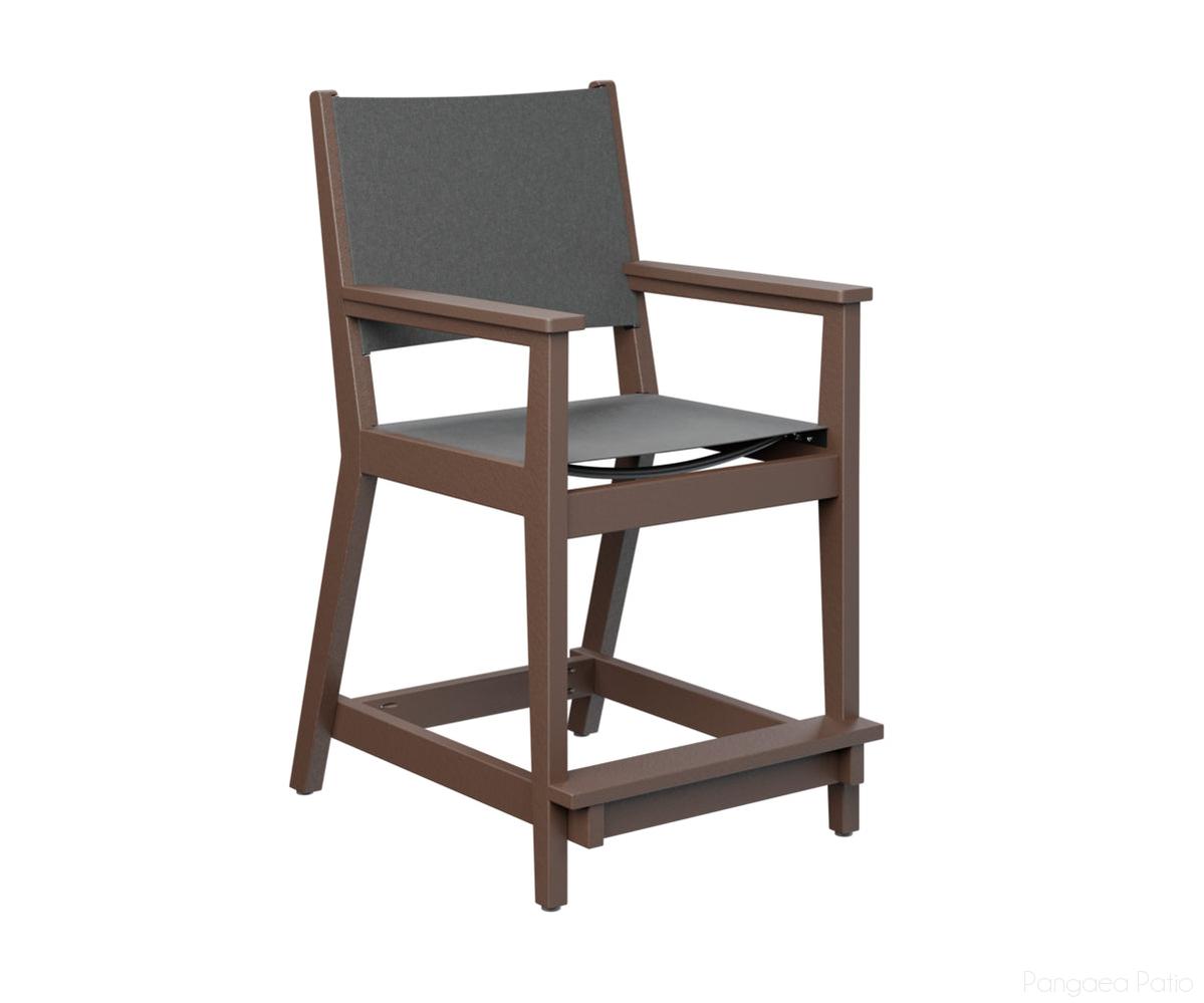 BGMHSCC2241CB-Berlin Gardens-Mayhew Sling Counter Arm Chair-Chocolate Brown BG-Pangaea Patio