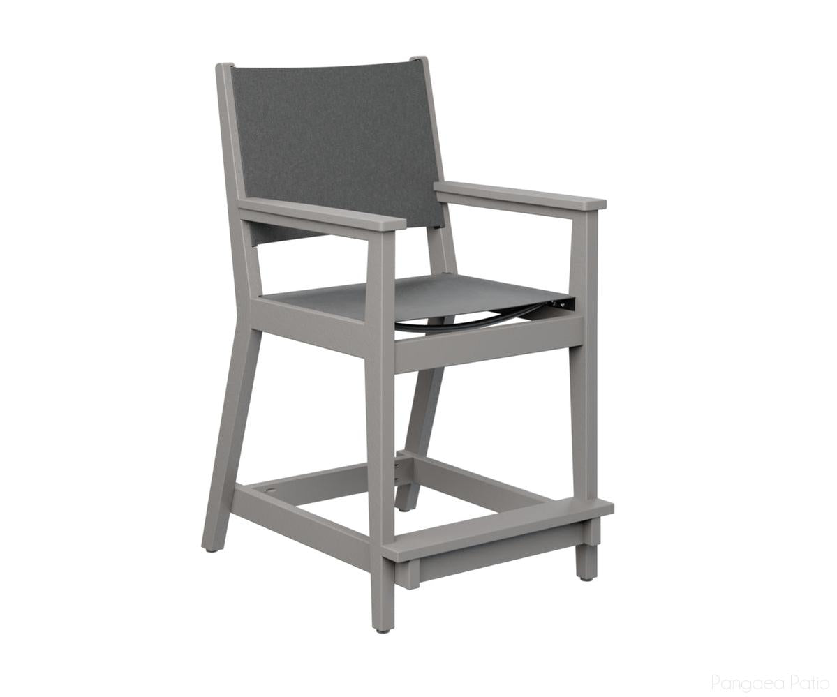 BGMHSCC2241LG-Berlin Gardens-Mayhew Sling Counter Arm Chair-Light Gray BG-Pangaea Patio