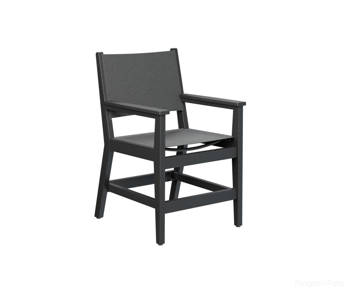 BGMHSDAC2236B-Berlin Gardens-Mayhew Sling Dining Arm Chair-Black BG-Pangaea Patio