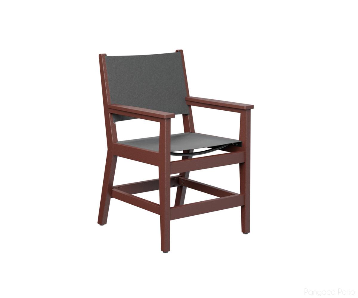 BGMHSDAC2236BR-Berlin Gardens-Mayhew Sling Dining Arm Chair-Burgundy BG-Pangaea Patio