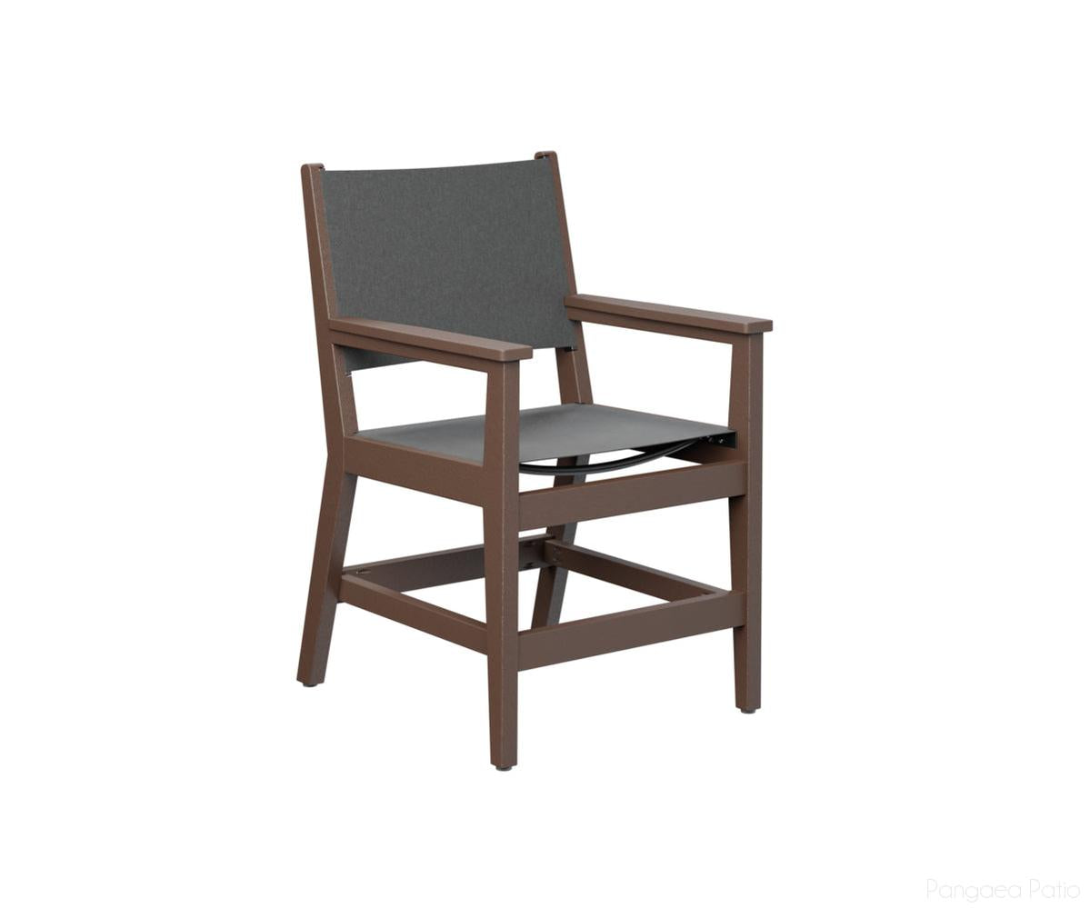 BGMHSDAC2236CB-Berlin Gardens-Mayhew Sling Dining Arm Chair-Chocolate Brown BG-Pangaea Patio