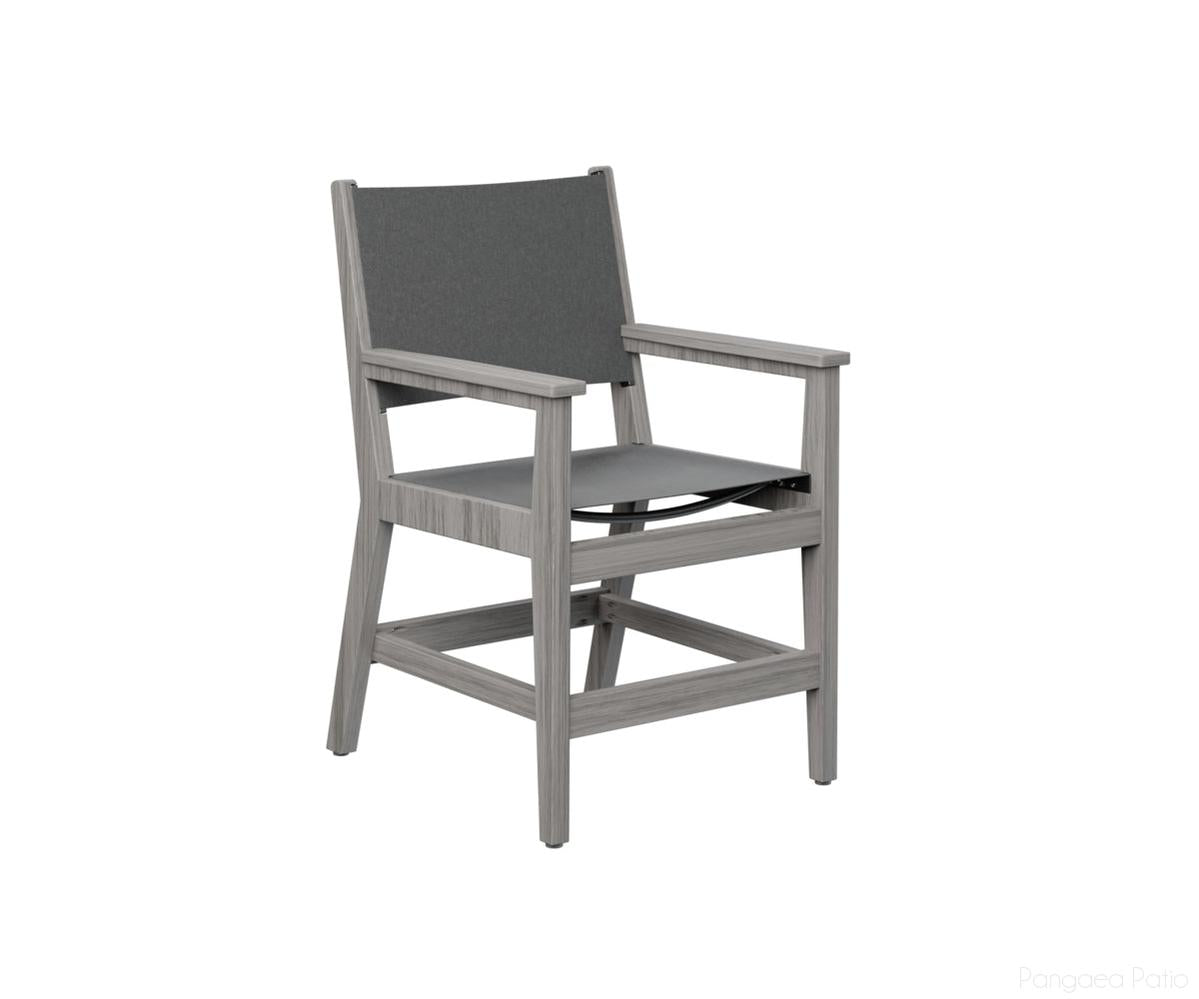 BGMHSDAC2236DG-Berlin Gardens-Mayhew Sling Dining Arm Chair-Driftwood Gray BG-Pangaea Patio