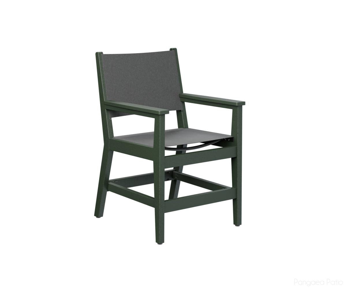 BGMHSDAC2236G-Berlin Gardens-Mayhew Sling Dining Arm Chair-Green BG-Pangaea Patio