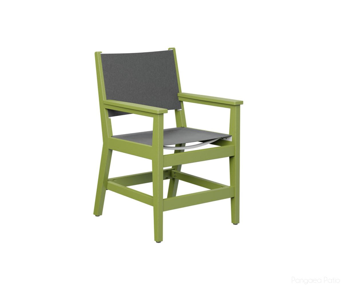 BGMHSDAC2236KG-Berlin Gardens-Mayhew Sling Dining Arm Chair-Kiwi Green BG-Pangaea Patio