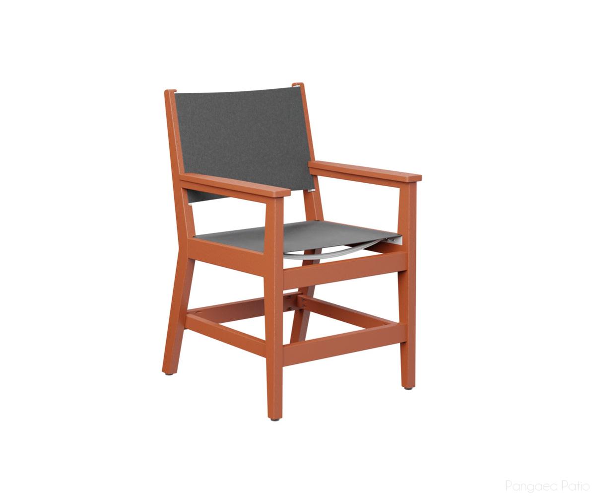 BGMHSDAC2236MO-Berlin Gardens-Mayhew Sling Dining Arm Chair-Mango Orange BG-Pangaea Patio