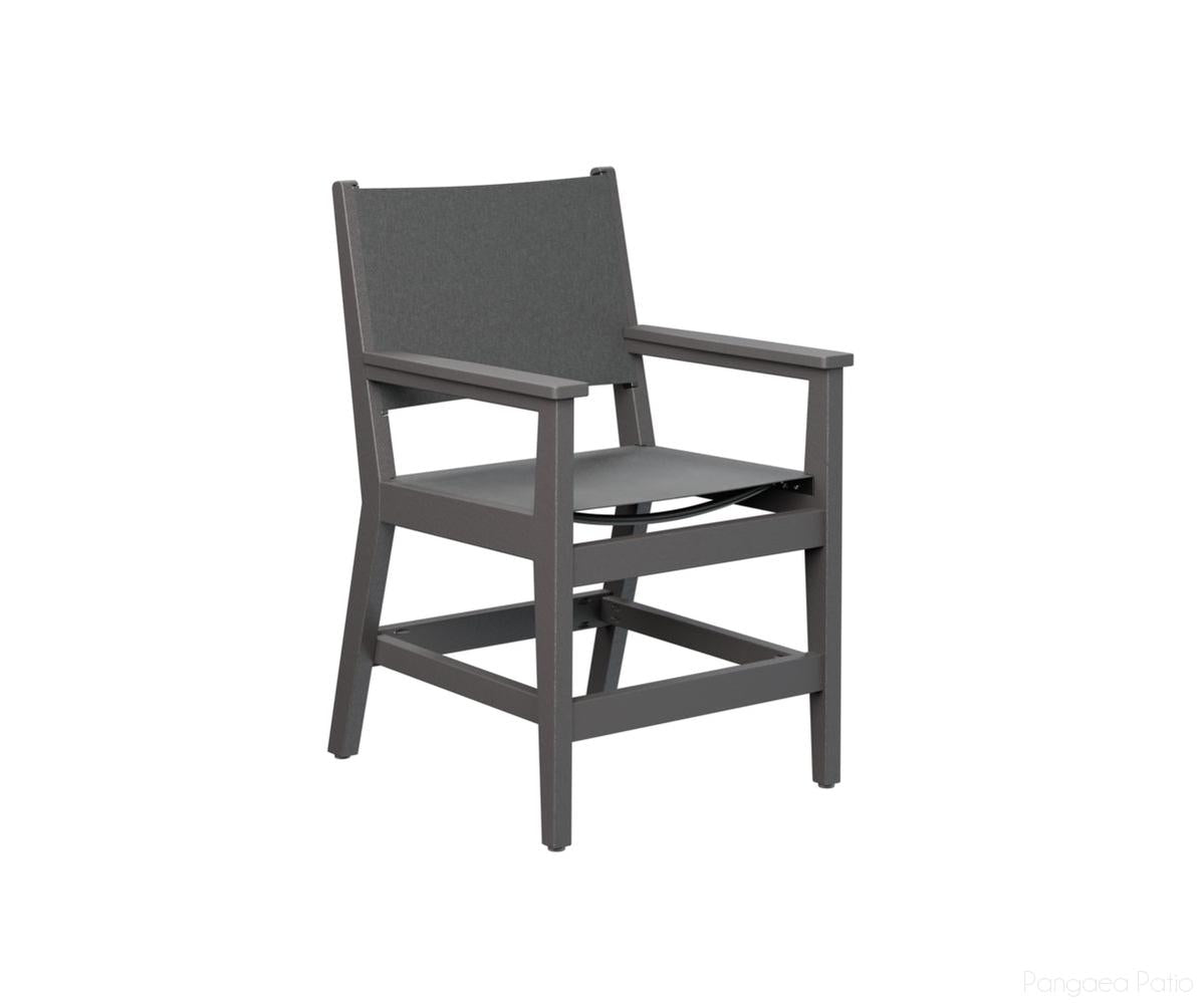 BGMHSDAC2236SG-Berlin Gardens-Mayhew Sling Dining Arm Chair-Smoke Gray BG-Pangaea Patio