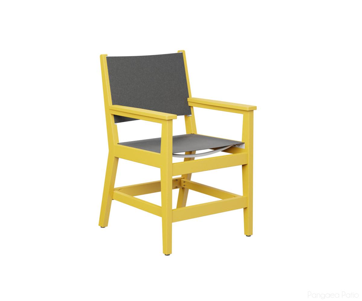 BGMHSDAC2236SY-Berlin Gardens-Mayhew Sling Dining Arm Chair-Sunburst Yellow BG-Pangaea Patio