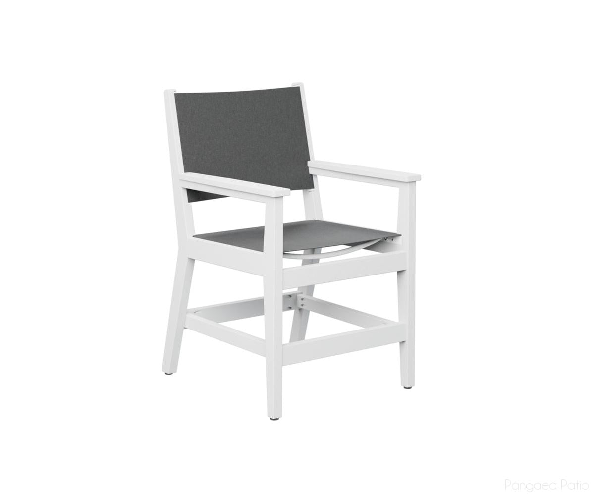 BGMHSDAC2236W-Berlin Gardens-Mayhew Sling Dining Arm Chair-White BG-Pangaea Patio