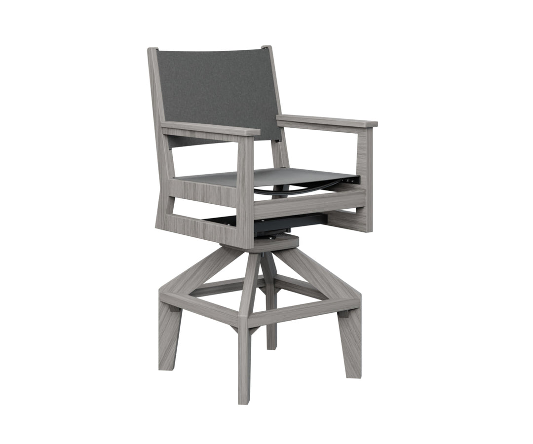 BGMHSSB2245DG-Berlin Gardens-Mayhew Sling Swivel Bar Chair-Pangaea Patio