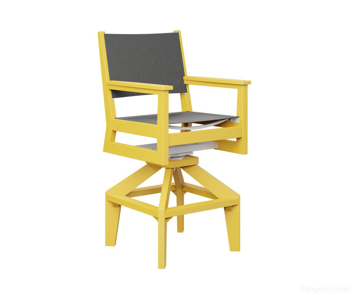 BGMHSSB2245SY-Berlin Gardens-Mayhew Sling Swivel Bar Chair-Sunburst Yellow BG-Pangaea Patio