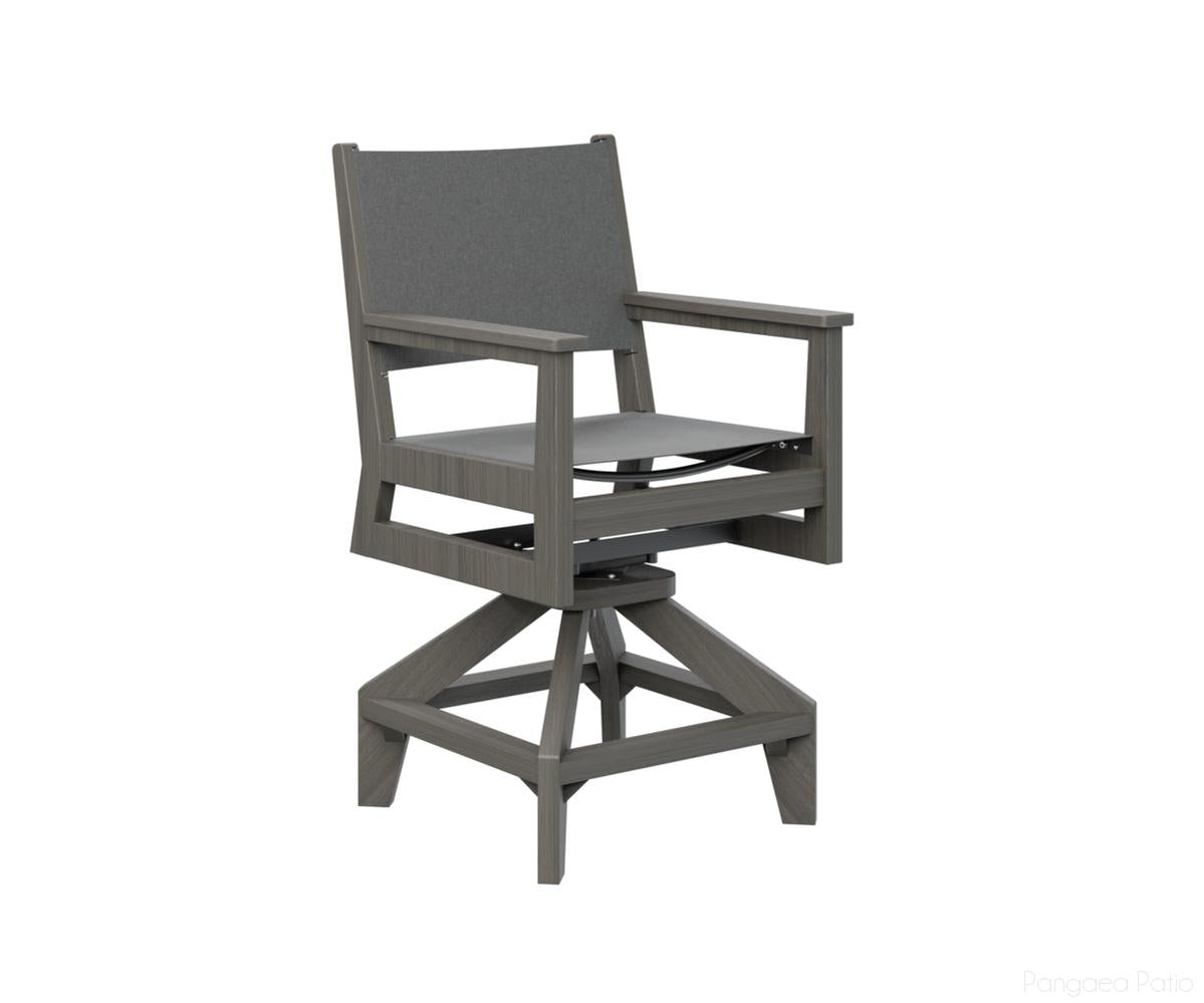 BGMHSSC2241CG-Berlin Gardens-Mayhew Sling Swivel Counter Chair-Coastal Gray BG-Pangaea Patio