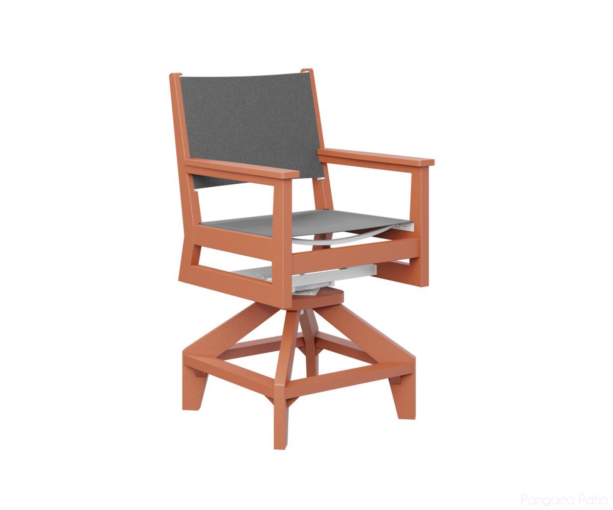 BGMHSSC2241MO-Berlin Gardens-Mayhew Sling Swivel Counter Chair-Mango Orange BG-Pangaea Patio