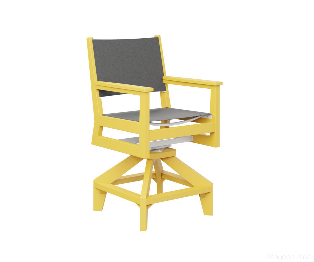 BGMHSSC2241SY-Berlin Gardens-Mayhew Sling Swivel Counter Chair-Sunburst Yellow BG-Pangaea Patio