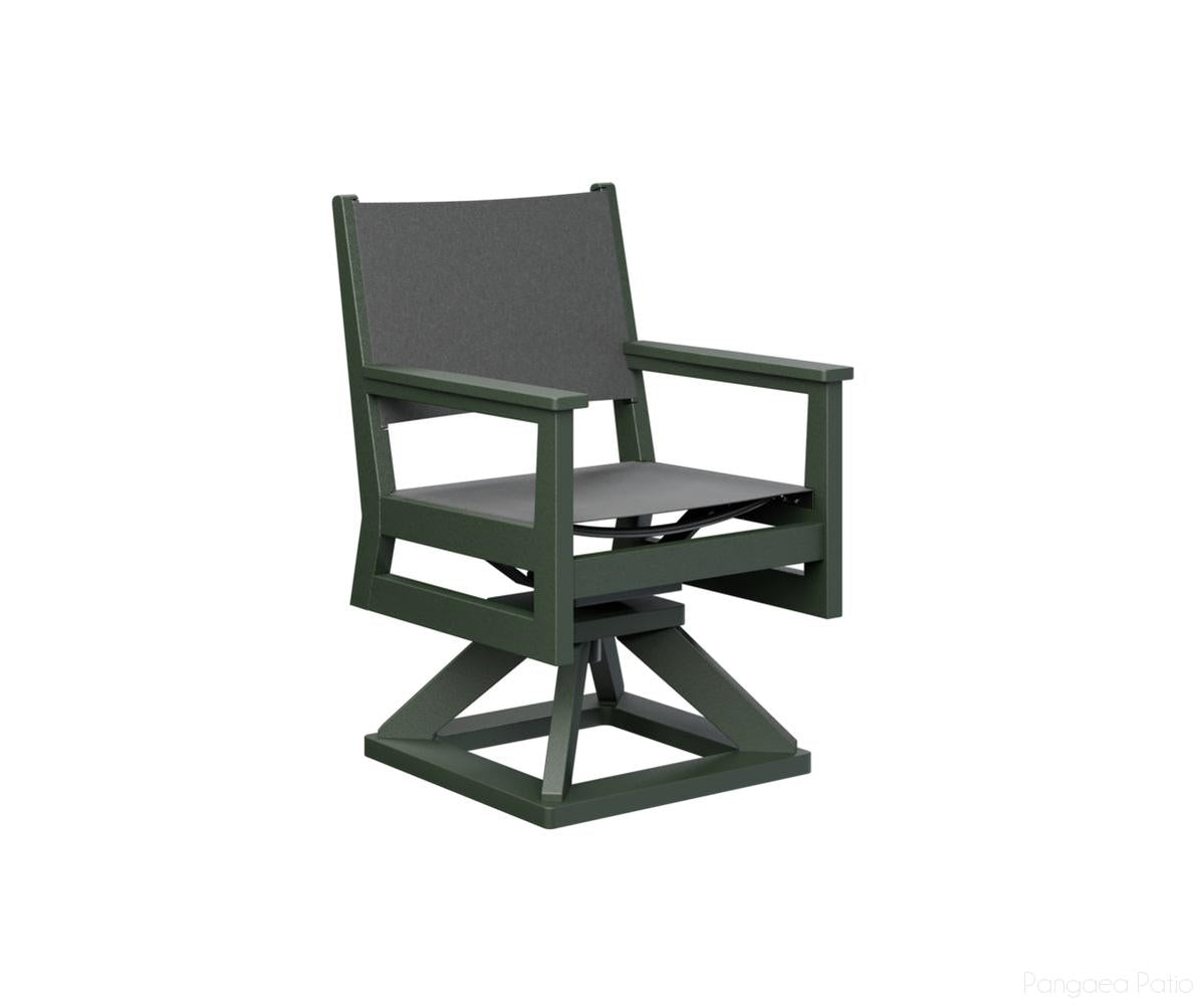 BGMHSSD2235G-Berlin Gardens-Mayhew Sling Swivel Rocker Dining Chair-Green BG-Pangaea Patio