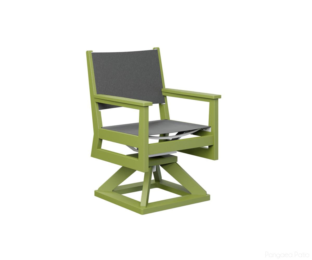 BGMHSSD2235KG-Berlin Gardens-Mayhew Sling Swivel Rocker Dining Chair-Kiwi Green BG-Pangaea Patio