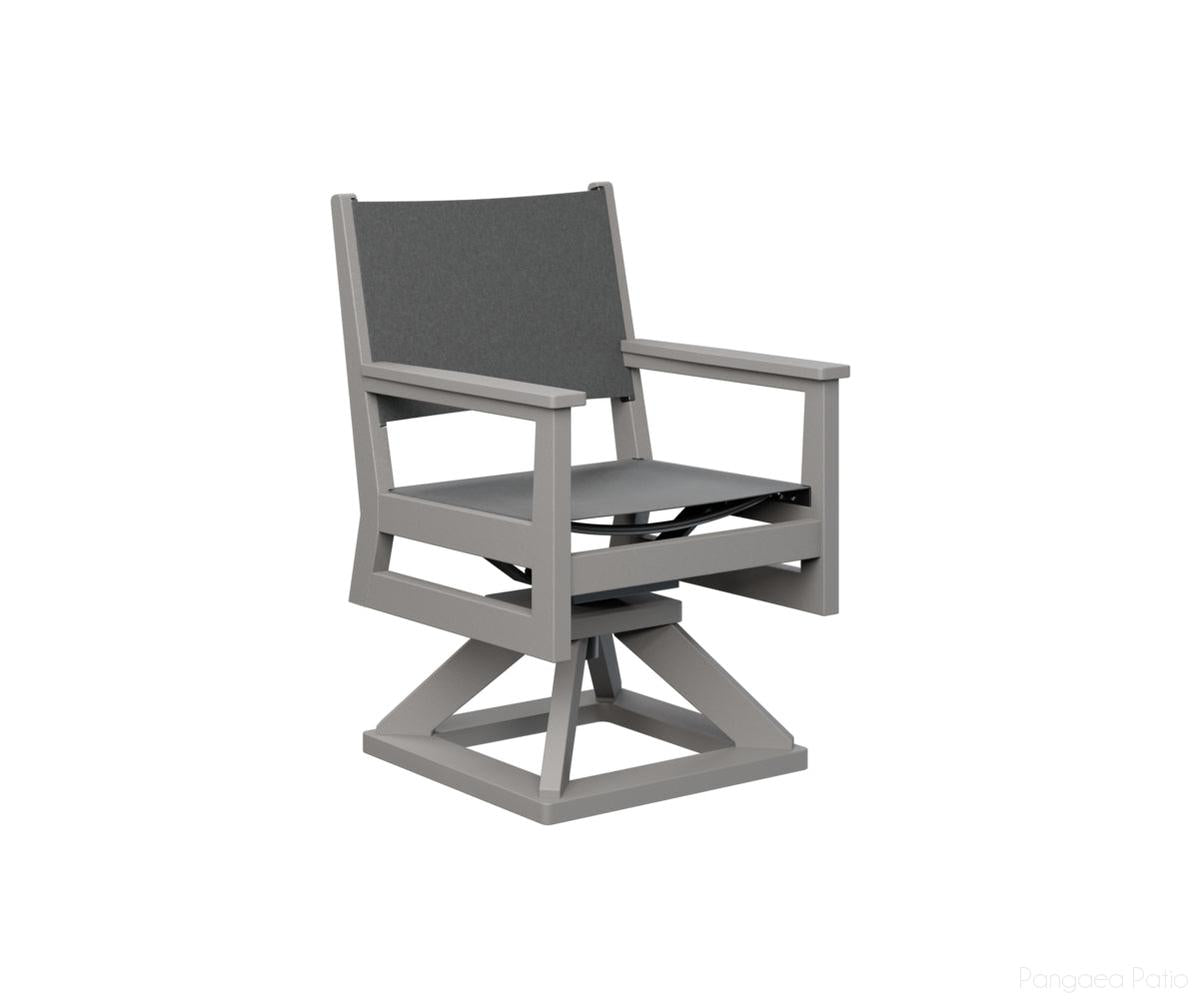 BGMHSSD2235LG-Berlin Gardens-Mayhew Sling Swivel Rocker Dining Chair-Light Gray BG-Pangaea Patio