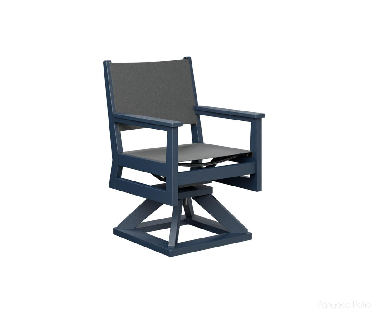 BGMHSSD2235NB-Berlin Gardens-Mayhew Sling Swivel Rocker Dining Chair-Navy Blue BG-Pangaea Patio